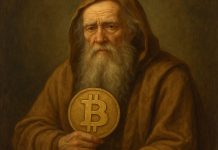 Bitcoin ancião agora ultrapassa novos BTCs minerados Pintura de ancião com bitcoin