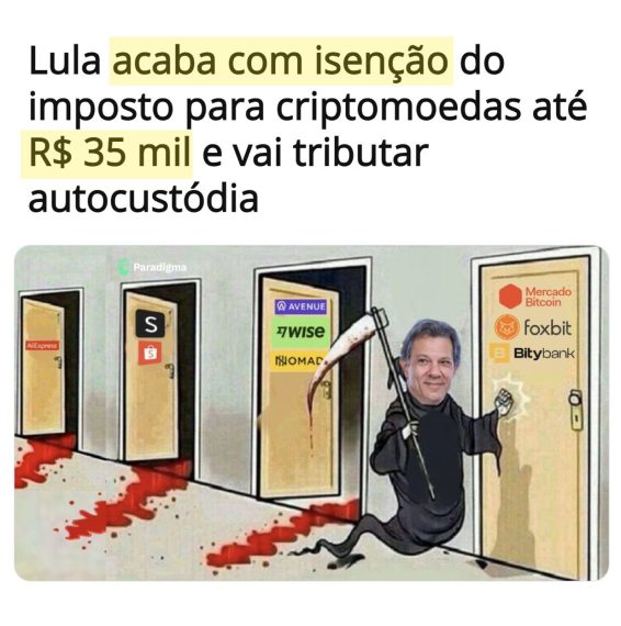 Haddad matando exchanges brasileiras